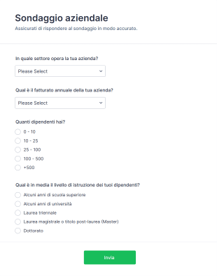 Sondaggio Aziendale Form Template