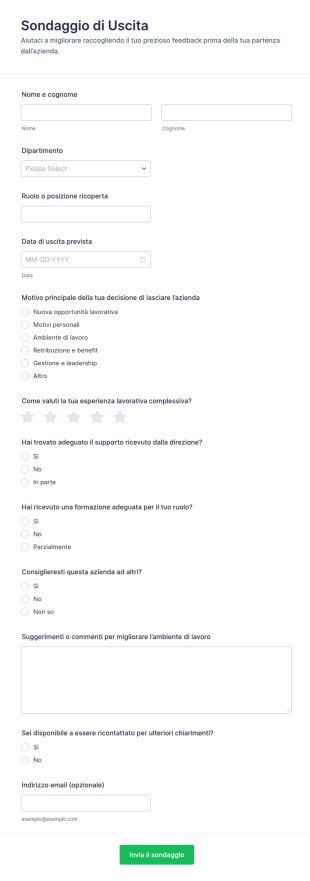 Sondaggio Di Uscita