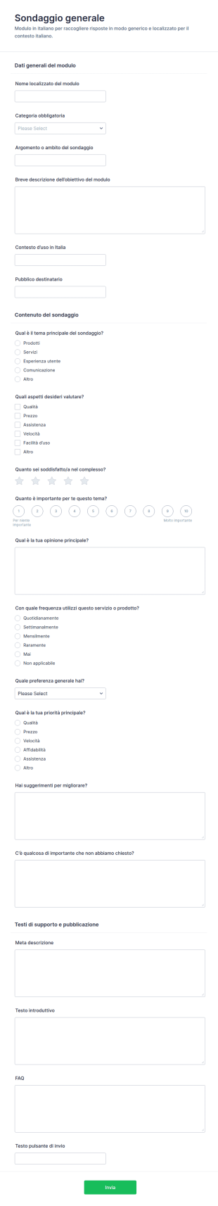 Sondaggio Generale Italianizzato