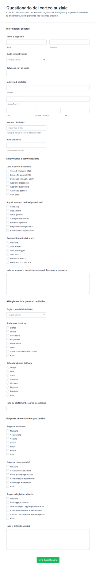 Sondaggio Per Il Gruppo Degli Invitati Al Matrimonio