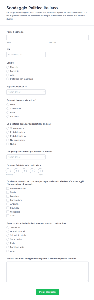 Sondaggio Politico Italiano