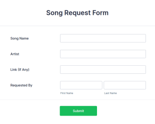 Song Request Form Template