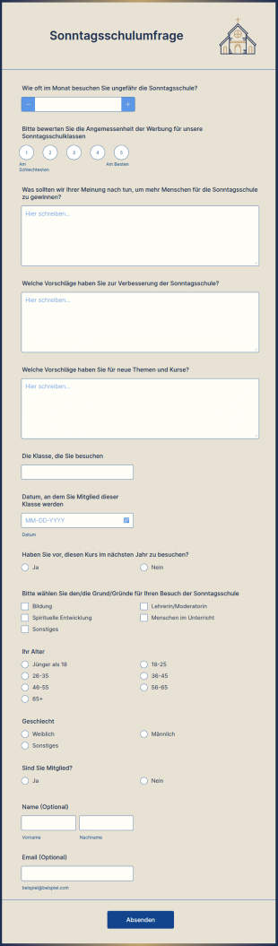 Sonntagsschulumfrage