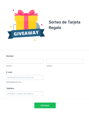 Sorteo De Tarjeta Regalo