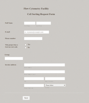 Sorter Booking Form Template