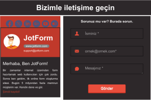 Sosyal Medya İletişim Form Template