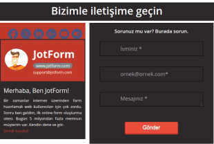 Sosyal Medya İletişim Form Şablonu