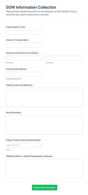 SOW Information Collection Form Template