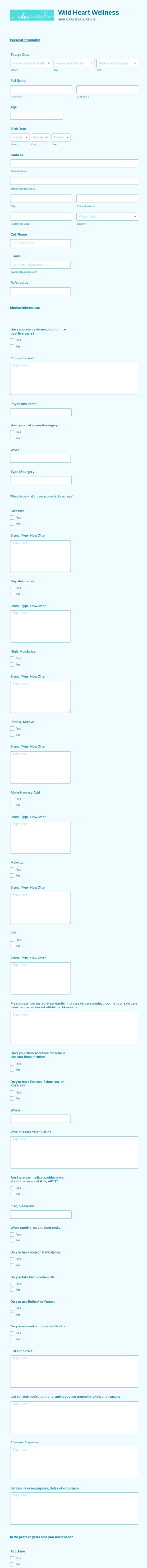 SPA Evaluation Form Template