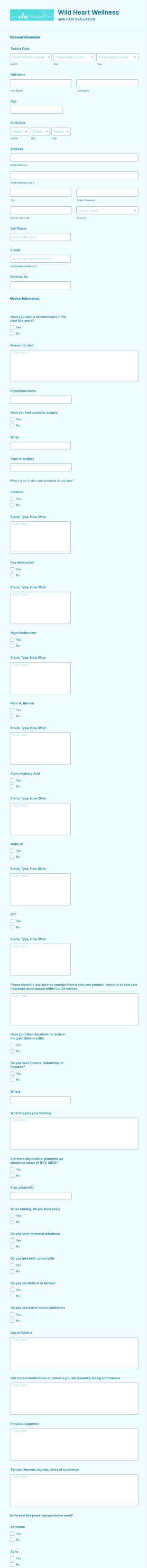 SPA Evaluation Form Template