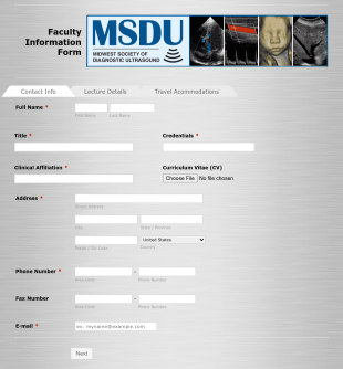 Speaking Faculty Information Form Template