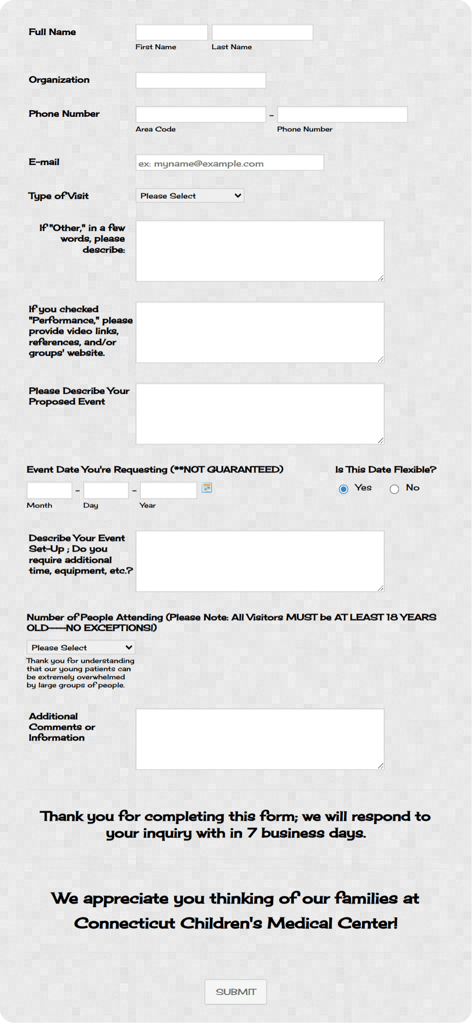 Special Visitor Request Form Template Jotform