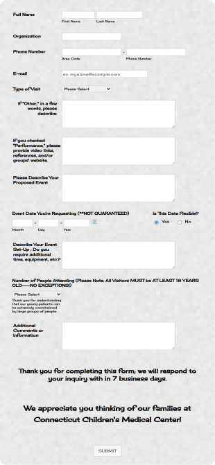 Special Visitor Request Form Template
