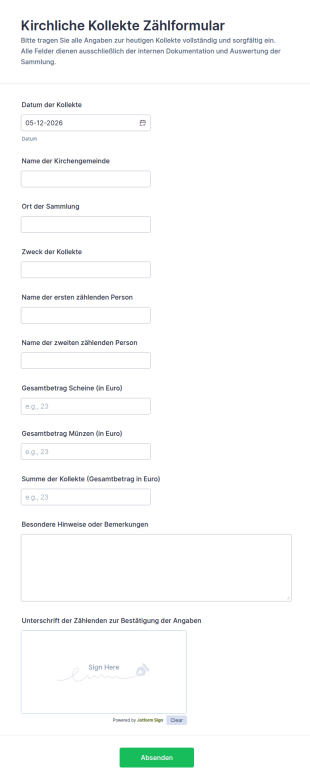 Spendenzähler Formular