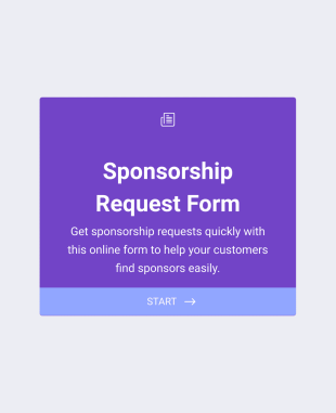 Sponsor Aanvraagformulier Form Template