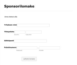 Sponsorien Hankintalomake Form Template