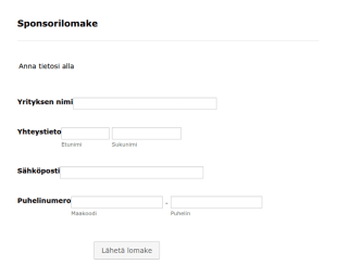 Sponsorien Hankintalomake
