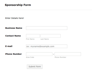 Sponsorship Collection Form Template