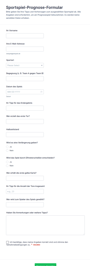Sport Spielvorhersage Umfrage