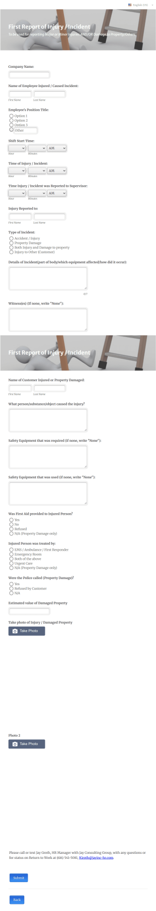Sports Injury Report Form Template