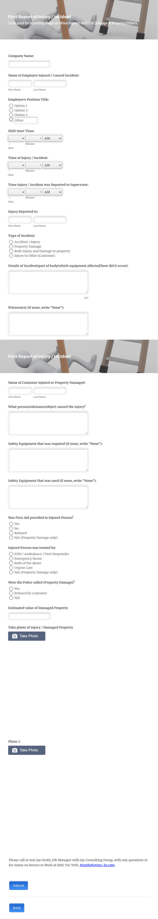 Sports Injury Report Form Template