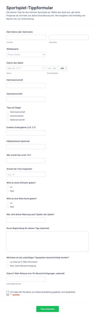 Sportspiel Wettvorhersage Umfrage