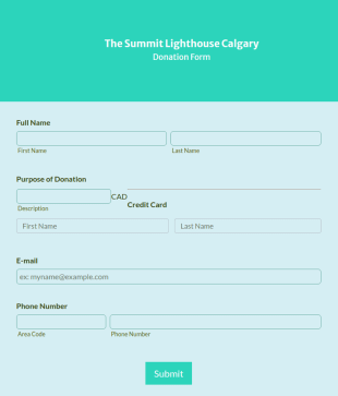 Square Donation Form Template