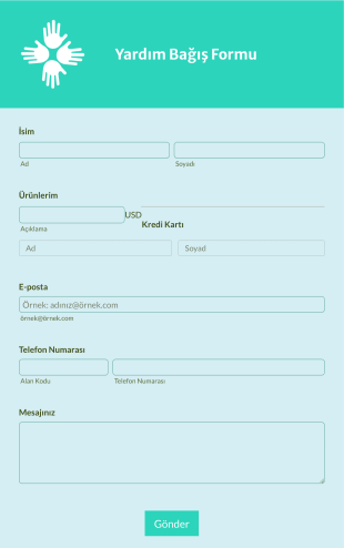 Square Yardım Bağış Form Template