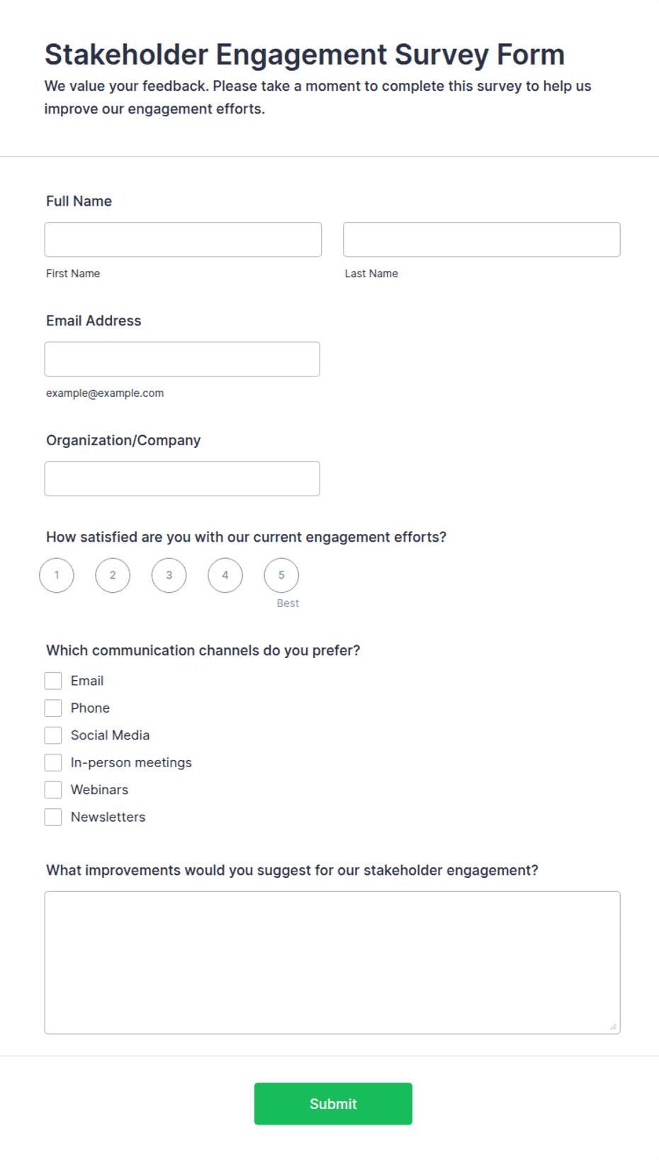 Stakeholder Engagement Survey Form Template Jotform stakeholder-engagement-survey-form-template-jotform
