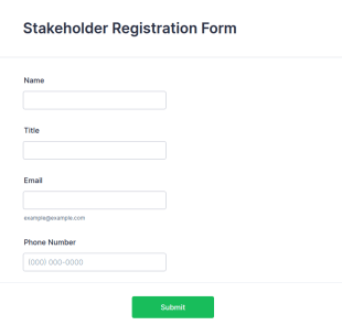 Stakeholder Registration Form Template
