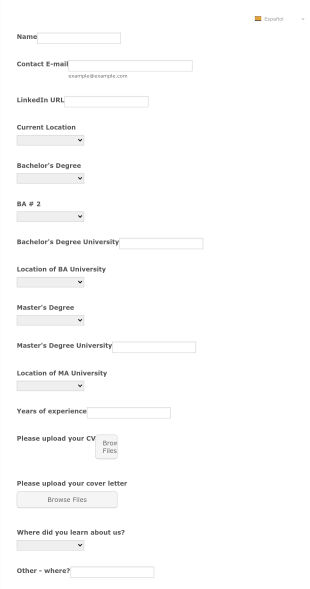 Standard Template Form Template