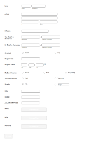 STAR TV Güzellik Yarışması Başvuru Form Template