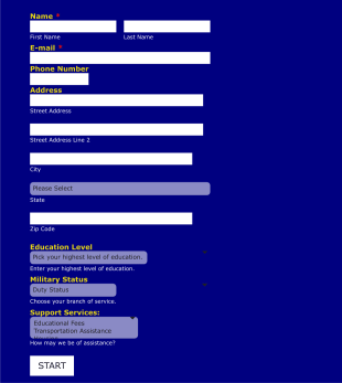 Start With More Information Form Template