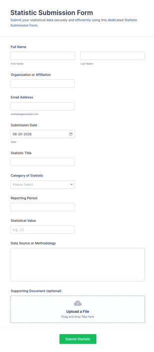 Statistic Submission Form Template