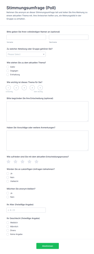 Stimmungsumfrage (Poll)