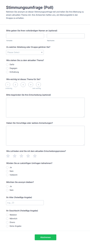 Stimmungsumfrage (Poll)