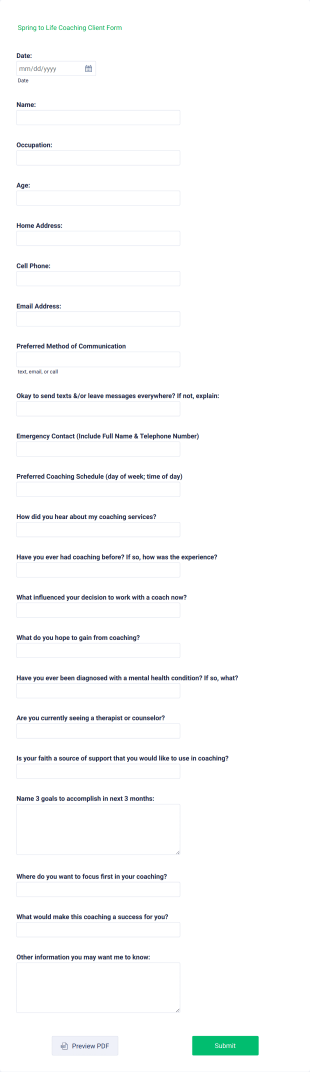 STL Client Intake Form Template