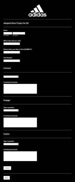 Store Visit Form Template
