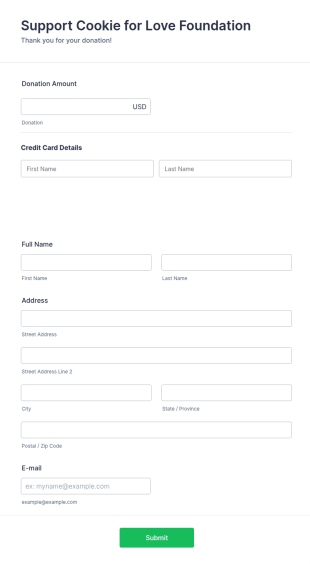 Stripe Donation Form Template