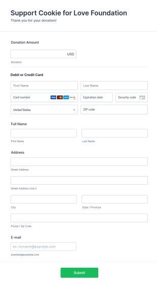 Stripe Donation Form Template