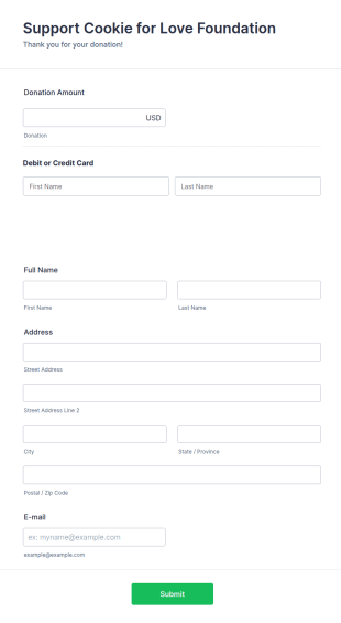Stripe Donation Form Template