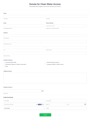 Stripe Nonprofit Donation Form Template