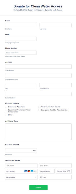Stripe Nonprofit Donation Form Template