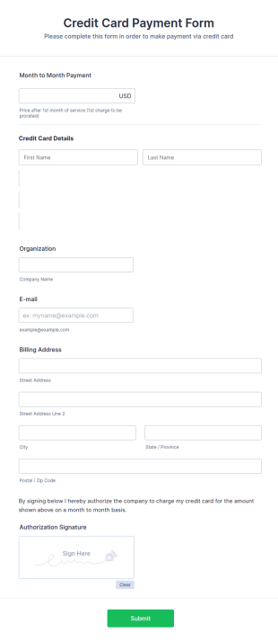 Stripe Payment Form Template