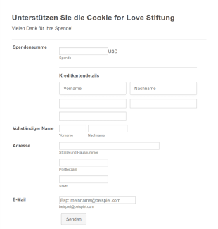 Stripe Spendenformular Form Template