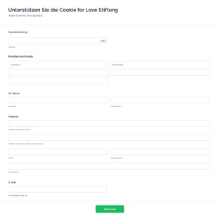 Stripe Spendenformular Form Template
