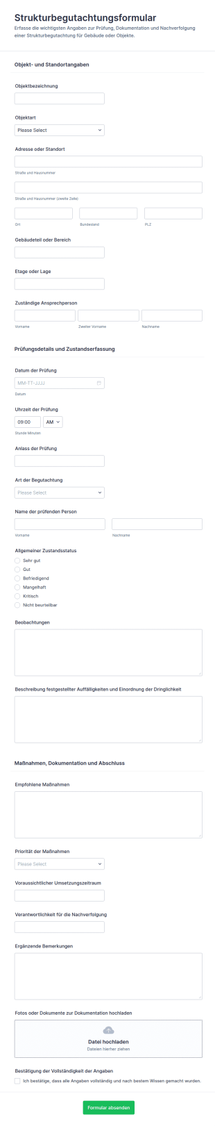 Strukturinspektionsformular