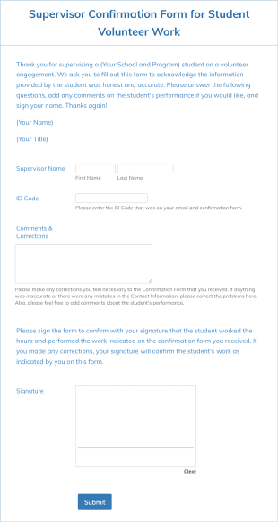 Stt Supervisor Confirmation Form Template