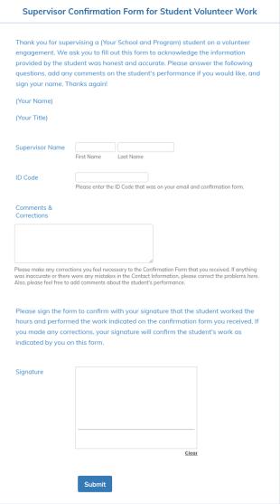 Stt Supervisor Confirmation Form Template