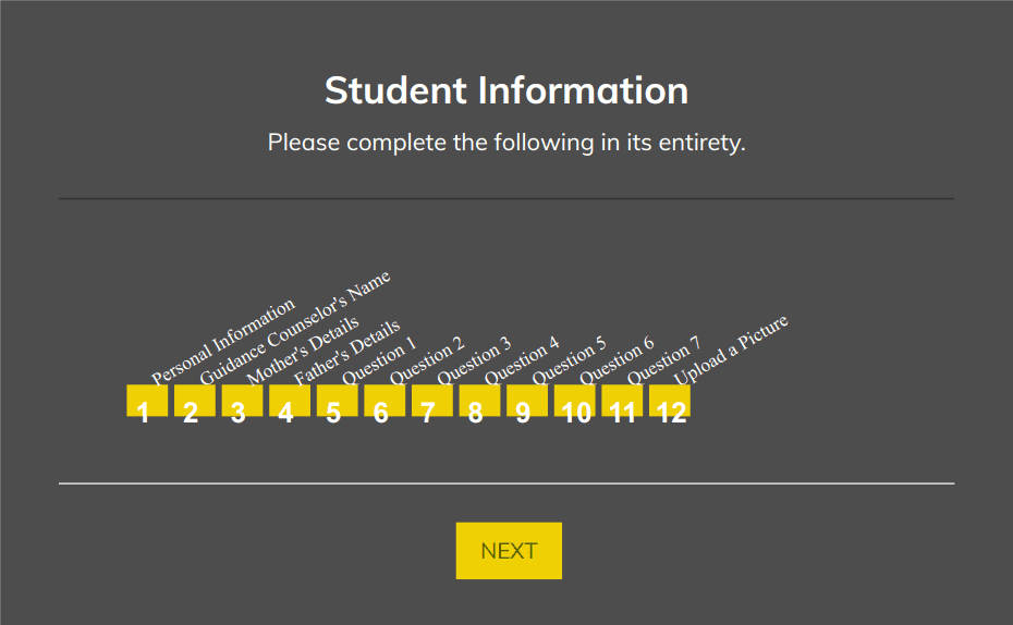 Student Information Form - Dark and Responsive Form Template | Jotform